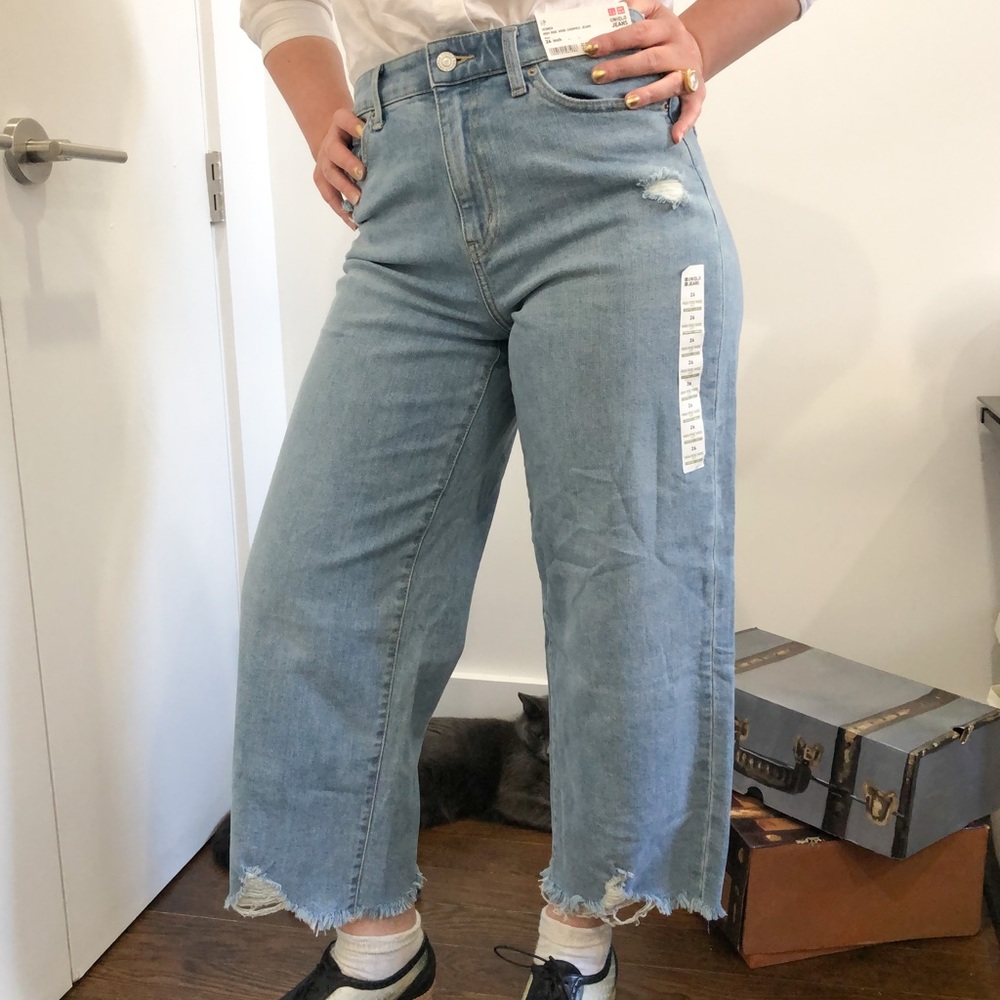 Uniqlo NWT High Waist Wide Leg Jeans